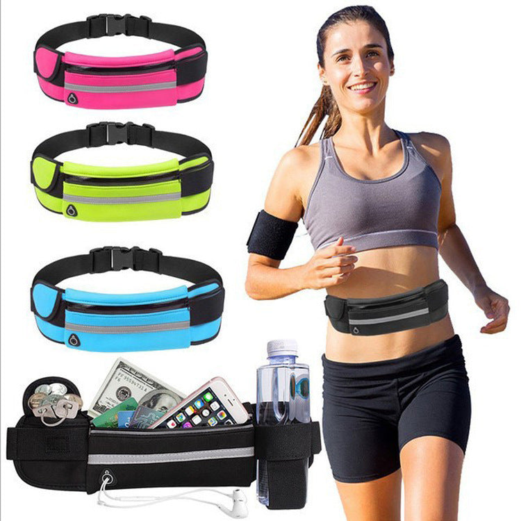 Slim Fitness Waist Bag with Pocket – Running Belt  Pack for Hiking, Cycling, and Workouts